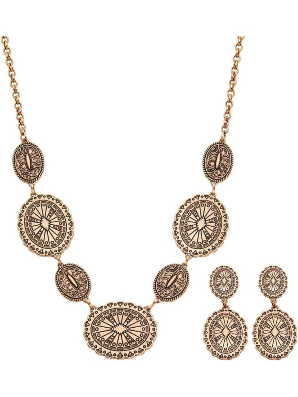 Stylish Western Jewelry Set for Women - Cowgirl Necklace & Earrings Combo